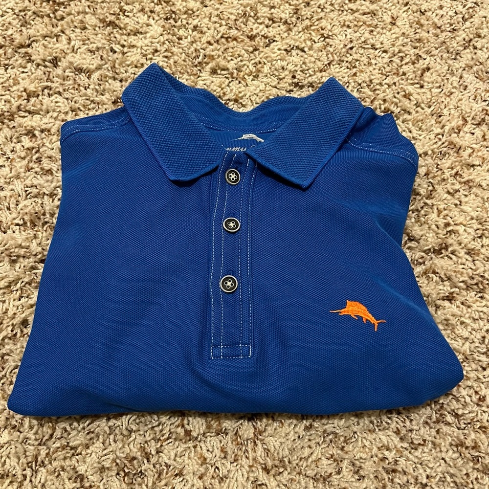 Men’s Tommy Bahama SUPIMA cotton polo size small-cobalt blue